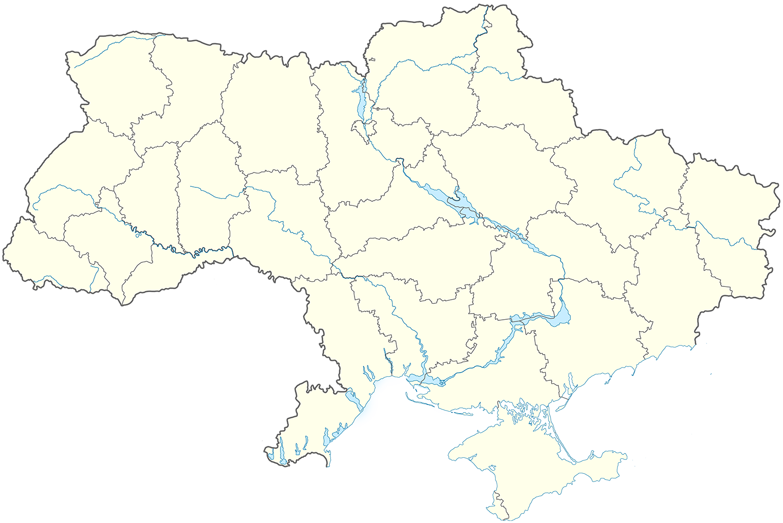 Мапа України — області роботи